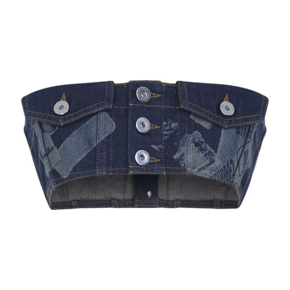 Jean Paul Gaultier Denim Bra Top Women